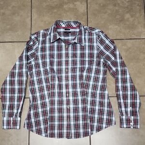 Talbots Non-Iron Perfect Shirt - Metallic Blissful Plaid 6